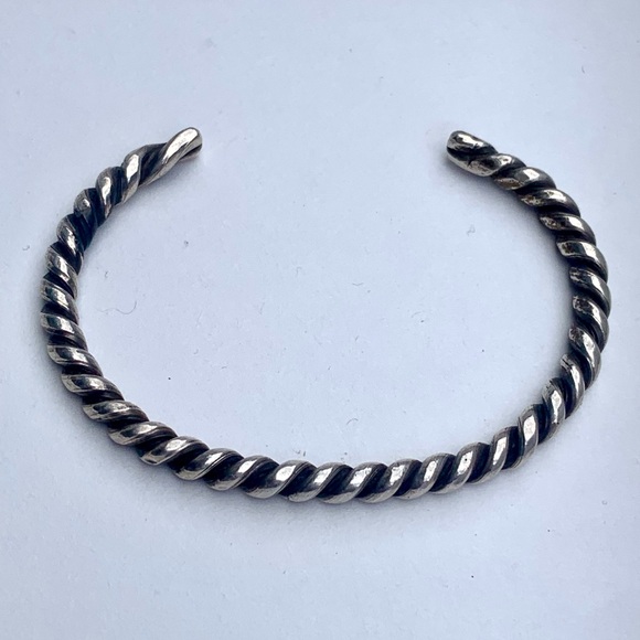 Sterling Silver Twisted Rope Cuff - Picture 2 of 3
